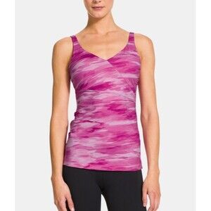 NWT Womens Studio Lux Under Armour New S Top Bra Pink Camo Yoga Pilates Barre
